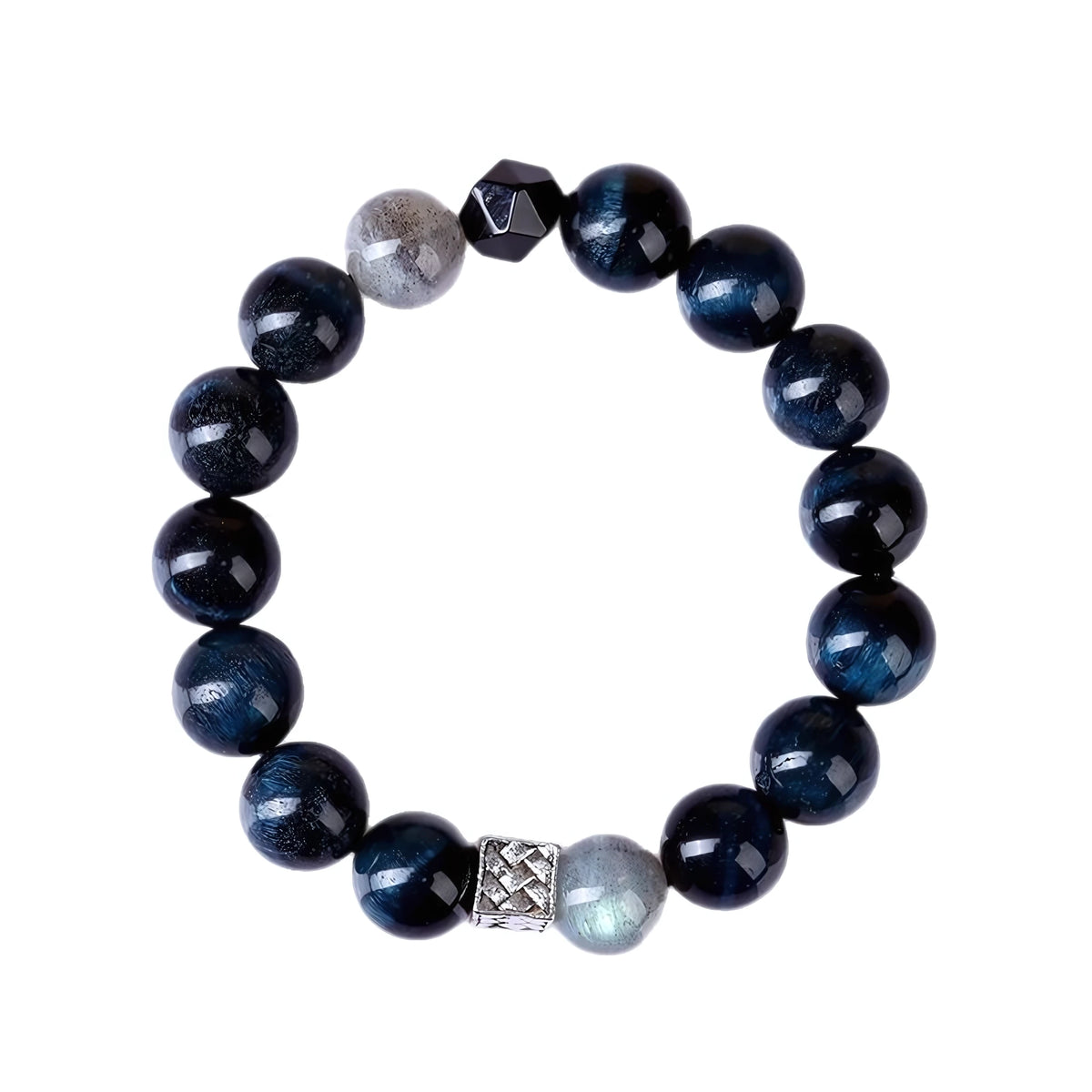 Blue Tiger Eye · Labradorite Bracelet — Confidence · Clarity · Deep Intuition
