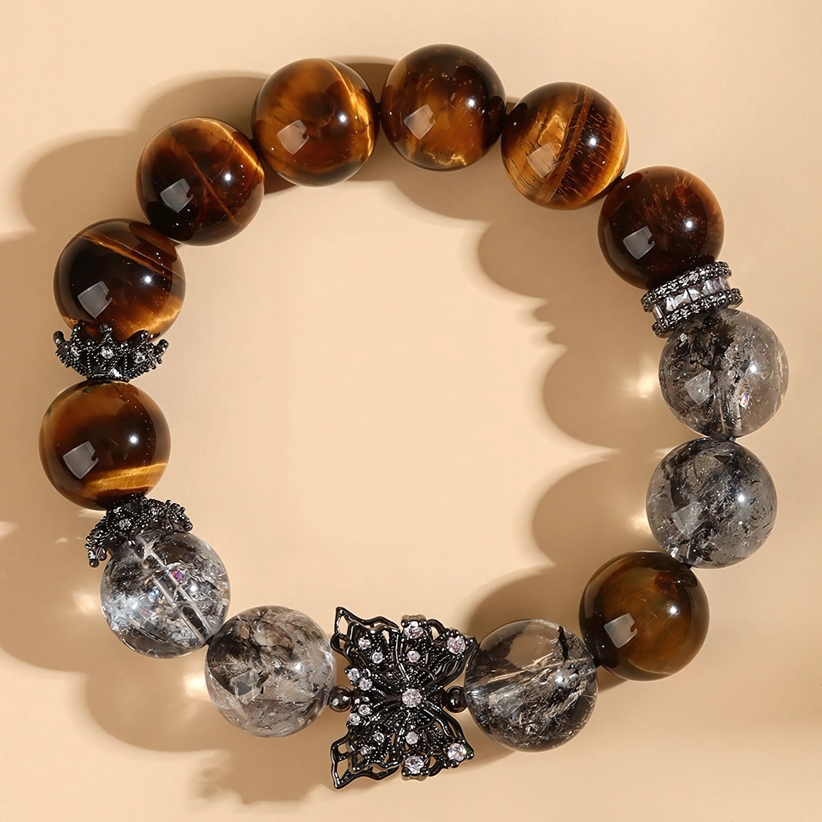 Tiger Eye Quartz Crystal Bracelet — Clarity · Confidence · Graceful Power