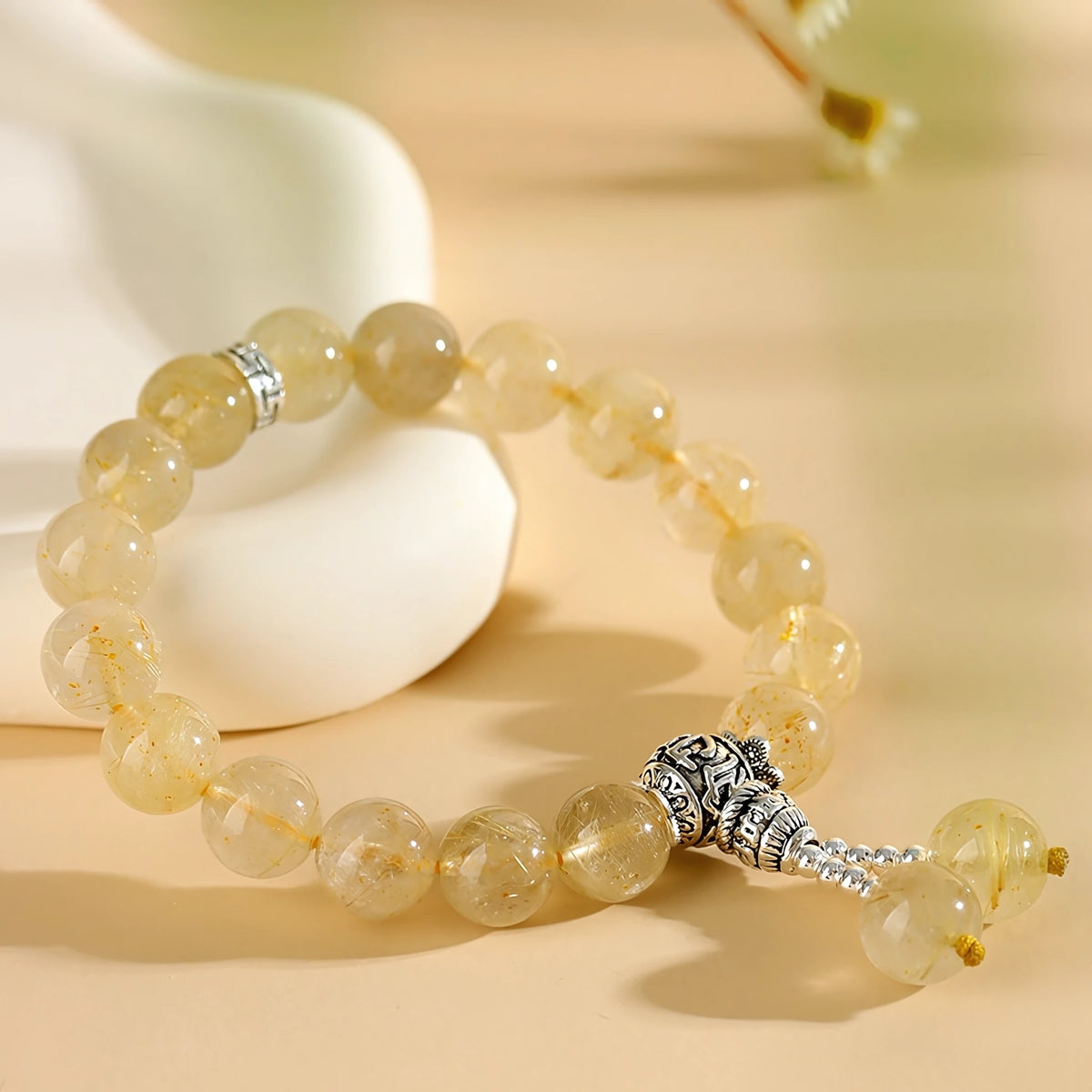 Let Abundance Flow — Faceted Citrine Tibetan Tassel Bracelet