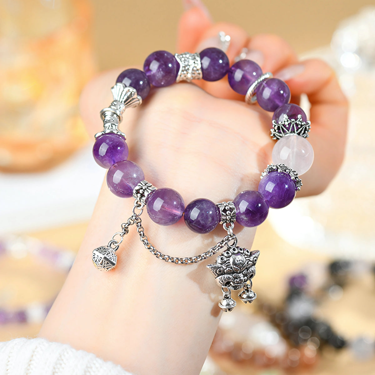 Natural Amethyst Crystal Bracelet – Find Your Inner Peace & Radiate Positive Energy