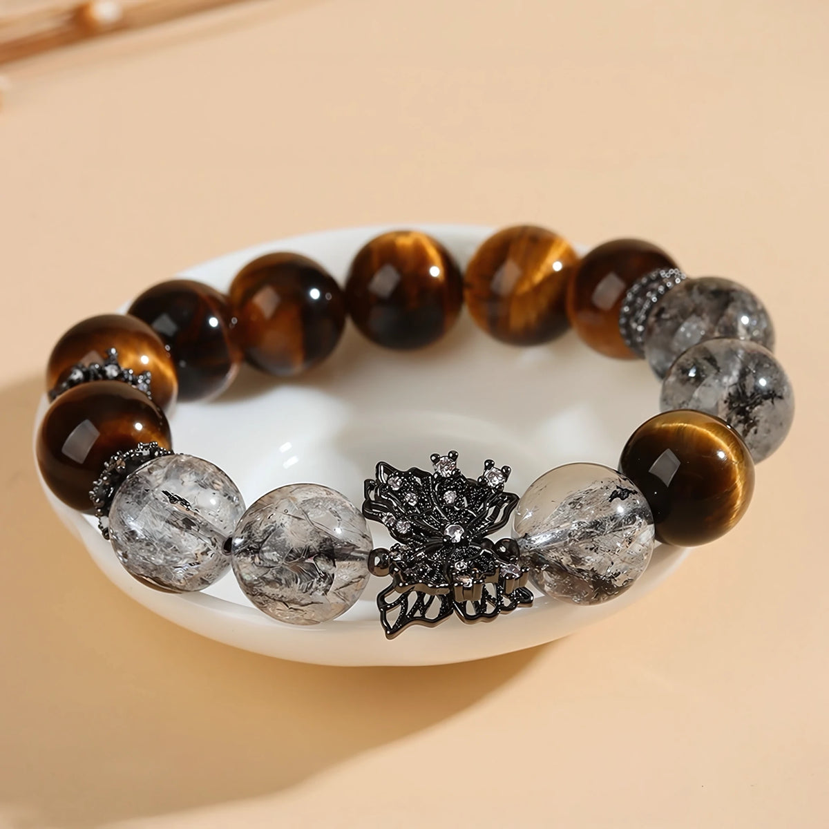 Tiger Eye Quartz Crystal Bracelet — Clarity · Confidence · Graceful Power