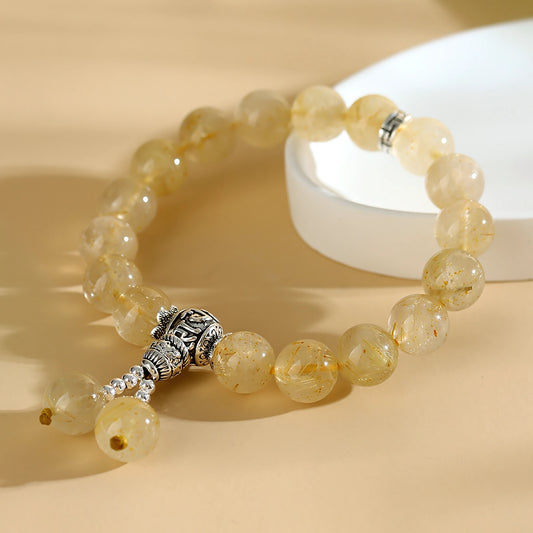 Let Abundance Flow — Faceted Citrine Tibetan Tassel Bracelet
