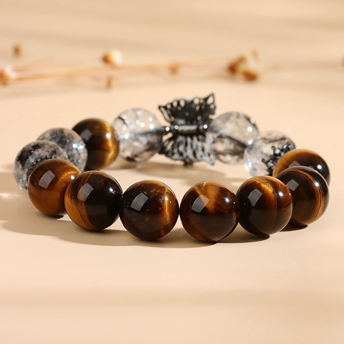 Tiger Eye Quartz Crystal Bracelet — Clarity · Confidence · Graceful Power