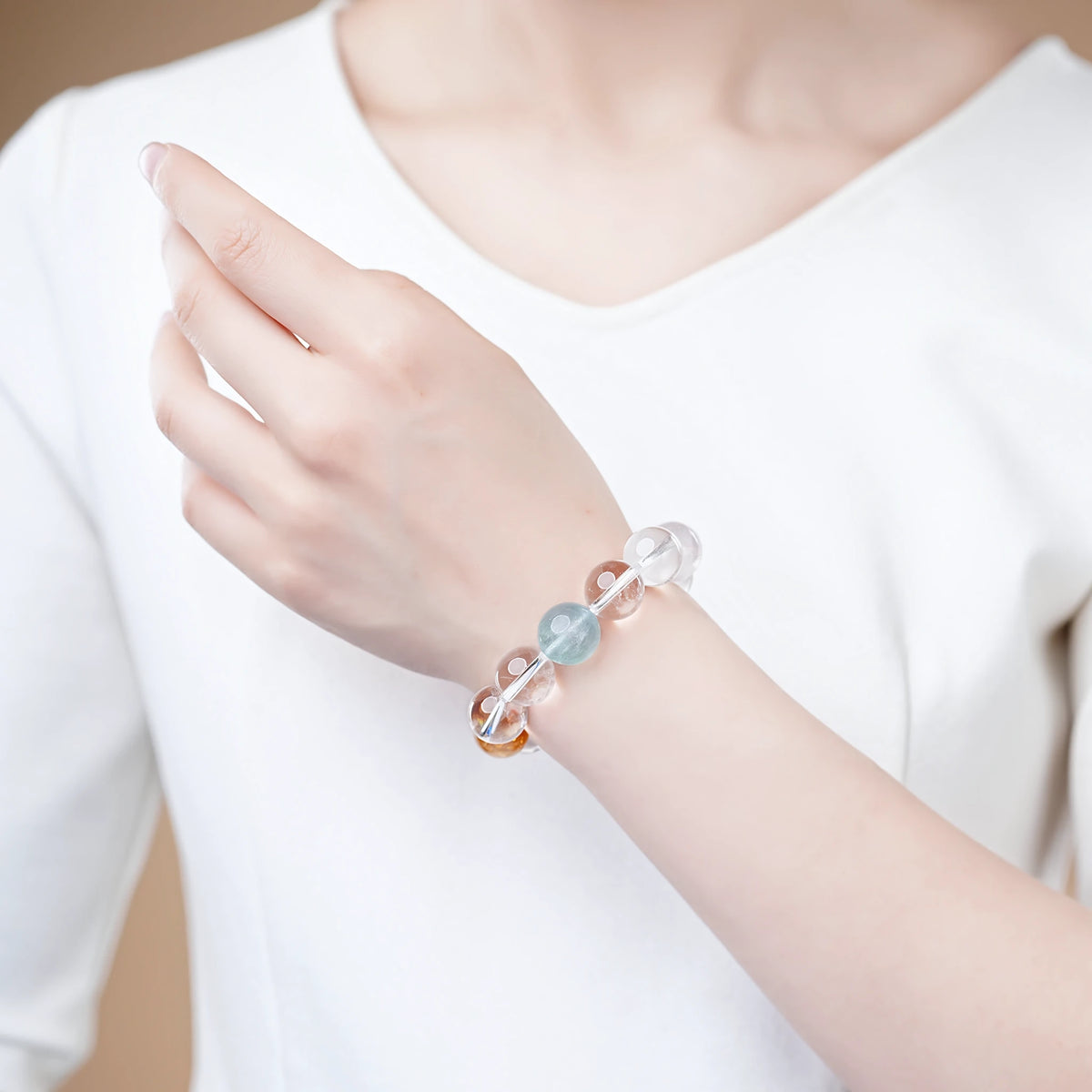 Your Universe on Your Wrist — Multi-Crystal Five Treasure Stretch Bracelet