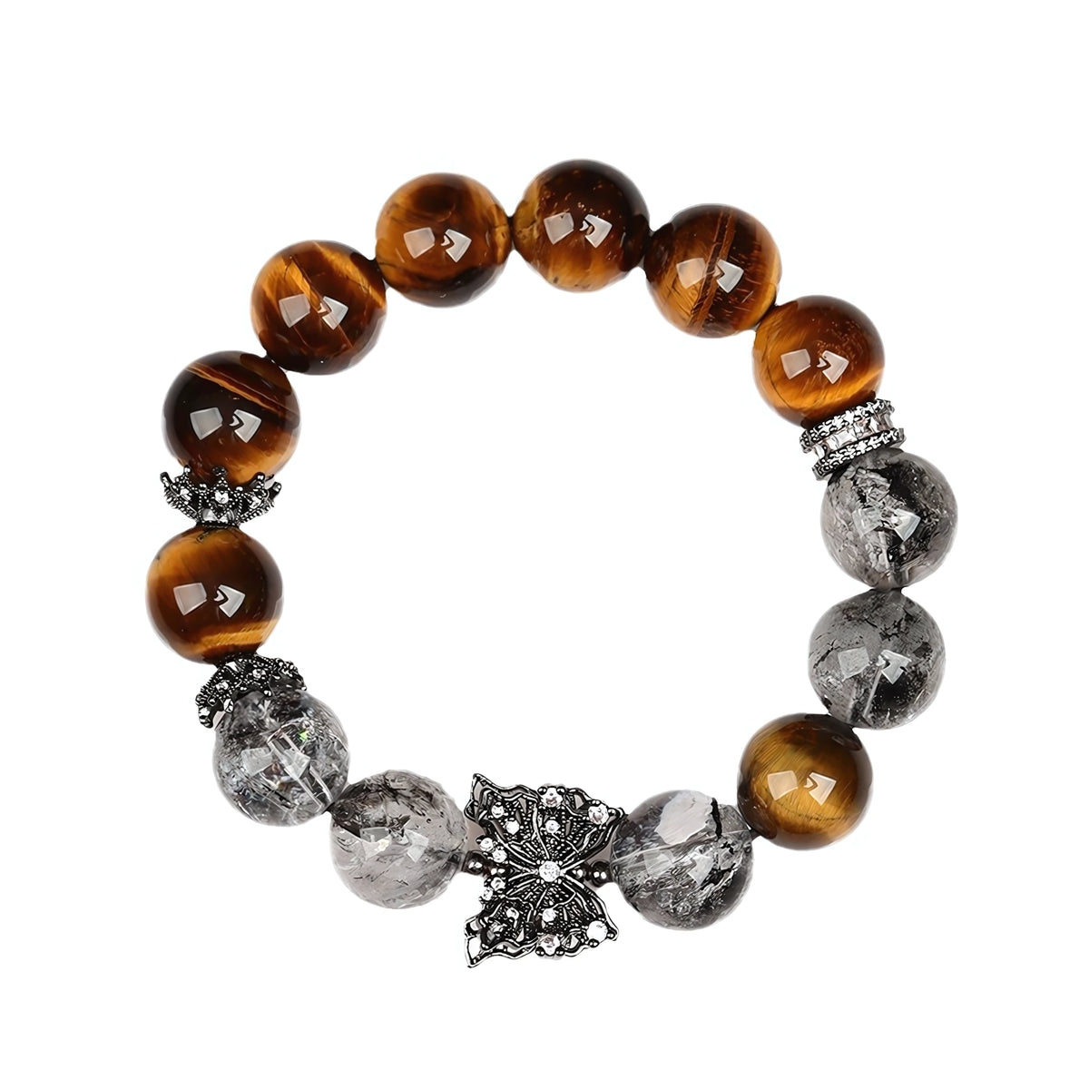 Tiger Eye Quartz Crystal Bracelet — Clarity · Confidence · Graceful Power