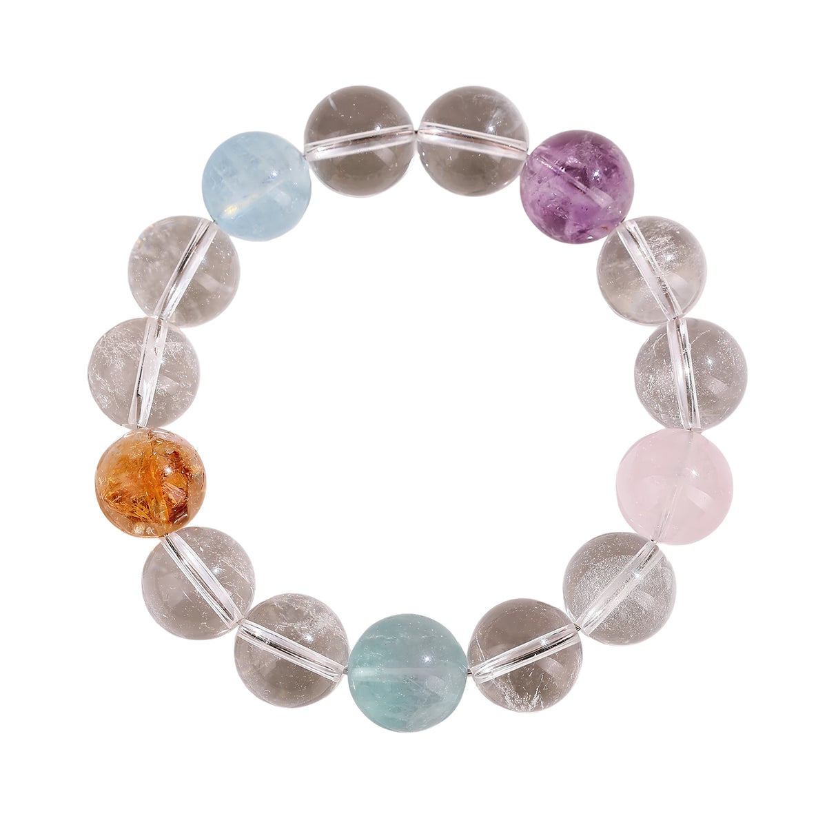 Your Universe on Your Wrist — Multi-Crystal Five Treasure Stretch Bracelet