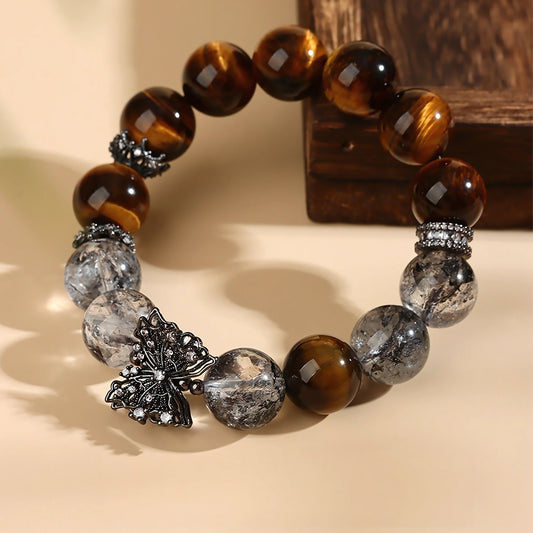 Tiger Eye Quartz Crystal Bracelet — Clarity · Confidence · Graceful Power
